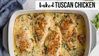 EASY Baked Tuscan Chicken  made in ONE pan  The Recipe Rebel [upl. by Duncan]