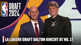 The Los Angeles Lakers draft Dalton Knecht with the 17th pick in the 2024 NBA Draft  2024 NBA Draft [upl. by Elenaj]