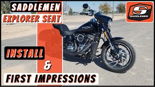 Saddlemen Explorer Seat  Install amp First Impressions  HarleyDavidson Sport Glide [upl. by Ki]