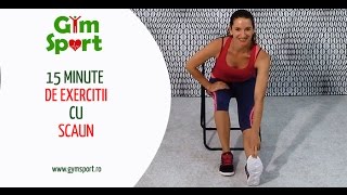 15 minute de exercitii cu scaun  VIDEO GymSport [upl. by Bradstreet]