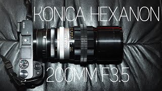 Konica Hexanon AR 200mm F35 Lens Review [upl. by Ihc162]