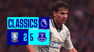 KANCHELSKIS NETS HATTRICK  SHEFFIELD WEDNESDAY 25 EVERTON  PREMIER LEAGUE CLASSIC [upl. by Panthea]