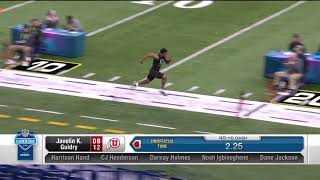 Javelin Guidry Runs 429 40Yard Dash  NFL Combine  New York Jets [upl. by Ecirtra]