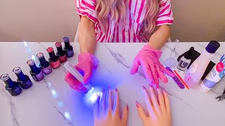 Nail Salon💅🏻 Doing Your Gel Nails  No Talking ASMR [upl. by Ellehcar]