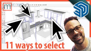 Every selection method available in SketchUp  Beginner SketchUp Select tutorial [upl. by Gustie]