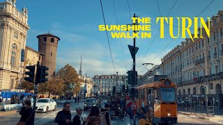 Lively City Center of Turin Italy Walking Tour  4K [upl. by Schiffman]