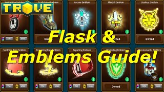 Trove Flask amp Emblem GuideTutorial Best Emblems for Each Class [upl. by Houlberg]