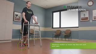 Using a Walker Gait with Walker – Toe Touch WeightBearing [upl. by Otrebla]