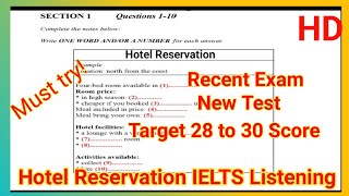 Hotel Reservation ielts listening  IELTS listening practice test 2022 with answers Ielts listening [upl. by Center]