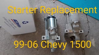 How to Replace Starter 19992006 Silverado  Chevy Truck and SUV 1500 [upl. by Ahsilet]