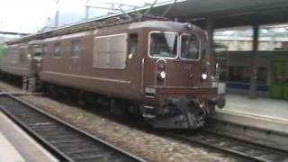 BLS cargo train passing through Spiez 2008 [upl. by Rehpretsirhc]