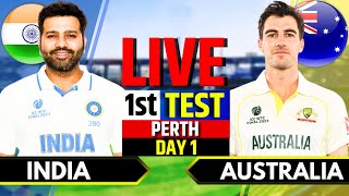 India vs Australia 1st Test Day 1  IND vs AUS Live Match  Live Cricket Match Today  3rd Session [upl. by Aiello]