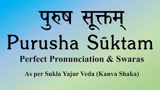 Purusha Suktam  Vedic Chant from Sukla Yajur Veda  Kanva Shaaka  Sri K Suresh [upl. by Mcgurn]