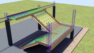 How to construct a reinforced concrete staircaseAnimation [upl. by Ailhad]