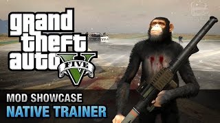 GTA 5 PC  Native Trainer Mod Showcase [upl. by Yrak]