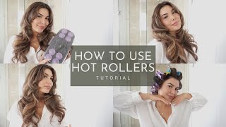 HOW TO USE HOT ROLLERS Conair Hot Rollers Tutorial for bouncy curls [upl. by Willett259]