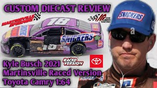 CUSTOM NASCAR Diecast Review ep299 Kyle Busch 2021 Martinsville Raced Version Toyota Camry 164 [upl. by Amend]