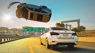 BeamNG Drive  Realistic Freeway Crashes 8 [upl. by Eberto]