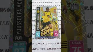 202122 Card Next Gen Youssoufa Moukoko Borussia Dortmund shorts [upl. by Stevena347]