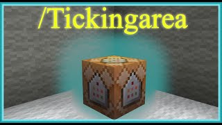 Minecraft how to use Tickingarea command Xbox PS4 MCPE Win 10 Bedrock edition Tip [upl. by Amihc]