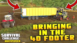 ITS GETTING SERIOUS 40 FOOTER TIME  Survival Challenge COOP  FS22  Episode 80 [upl. by Burdelle]