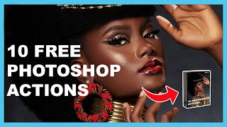 10 Photoshop Actions for FREE Improve Your Retouching Today [upl. by Alilad484]