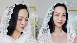 DIY CHAPEL VEIL Part1 French Seams INFINITY amp TRIANGLE CHAPEL VEILS [upl. by Rawdon463]