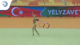 Yelyzaveta LUZAN AZE  2018 Rhythmic Europeans junior ribbon final [upl. by Christa]