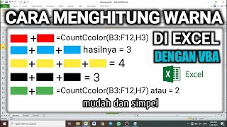 Cara Menghitung Warna di Excel [upl. by Meerak]