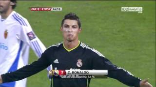 Cristiano Ronaldo Free Kick vs Zaragoza  Real Madrid Away 31 Zaragoza Home [upl. by Sayers580]