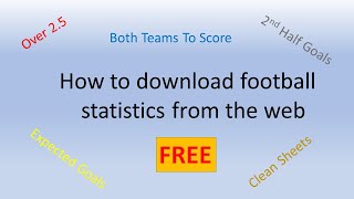 Free Football Statistics [upl. by Vladi]