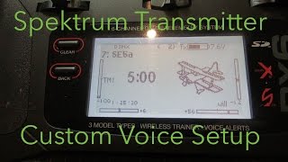 Spektrum DX6  DX7G2  DX8G2  DX9  DX18 Custom Voice Setups [upl. by Pentha]