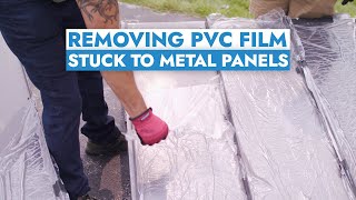 How to Remove PVC Strippable Film Stuck to Painted Metal Panels [upl. by Jc]