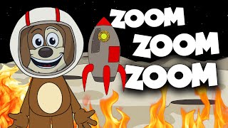 Zoom Zoom Zoom Were Going To The Moon  Nursery Rhymes And Kids Songs  Puppy Hey Hey [upl. by Gnehs398]