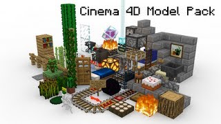 Minecraft Model Pack for Cinema 4D [upl. by Selway]