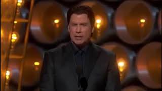 john travolta mispronounces idina menzel [upl. by Critta]