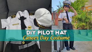 DIY Pilot Hat from Cardboards  Career Costume [upl. by Ahsemat]