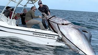 Amazing Fastest Giant Bluefin Tuna Fishing Skill  Most Satisfying Sea Fishing Video [upl. by Becket548]