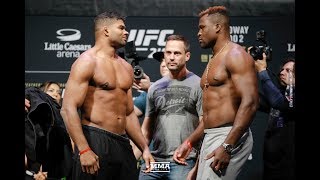 UFC 218 Alistair Overeem vs Francis Ngannou Staredown  MMA Fighting [upl. by Nylidnarb]