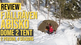 FJÄLLRÄVEN ABISKO DOME 2 TENT REVIEW  2 PERSONS 4 SEASONS CAMPING [upl. by Ahsiel]