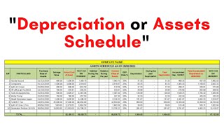 How to prepare depreciation schedule in excel [upl. by Nerot]