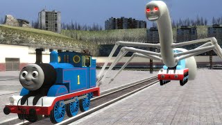 Building A Thomas Train Chased By Cursed Thomas And Friends Train Monster In Garrys Mod [upl. by Lasko431]