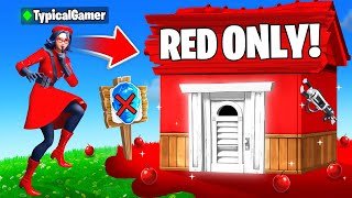 I Went UNDERCOVER in a RED ONLY Tournament Fortnite [upl. by Touber]