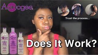 Aphogee 2 Step Protein Treatment on low porosity natural hair First Impression [upl. by Nylessej]