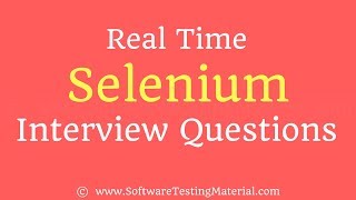 Selenium Interview Questions And Answers For Freshers And Experienced [upl. by Annhej993]