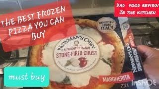 DAD FOOD REVIEW IN KITCHEN NEWMANS OWN STONE FIRED CRUST PIZZA 🍕 [upl. by Lavicrep780]