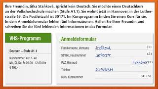 Start Deutsch 1 Schreiben Teil 1  15 Formulare mit Lösung 01 [upl. by Zetnauq339]