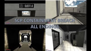 SCP Containment Breach  All Endings  1311 [upl. by Ahsemit]