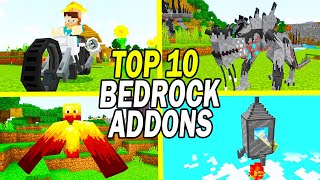 Top 10 Minecraft Bedrock Addons Windows 10MCPE  August 2021 [upl. by Plantagenet430]