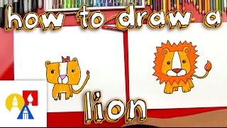 How To Draw A Cartoon Lion [upl. by Oidgime]